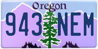 OR license plate 943NEM