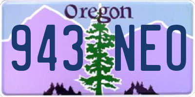 OR license plate 943NEO