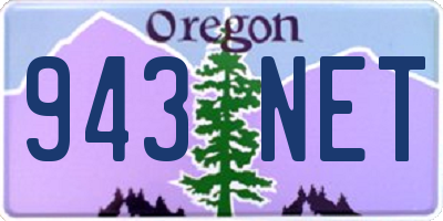 OR license plate 943NET