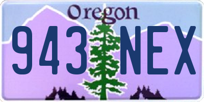 OR license plate 943NEX
