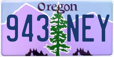 OR license plate 943NEY