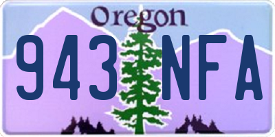 OR license plate 943NFA