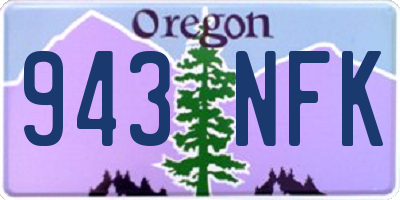 OR license plate 943NFK