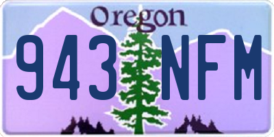 OR license plate 943NFM