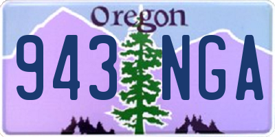 OR license plate 943NGA