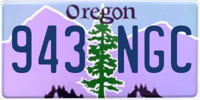 OR license plate 943NGC