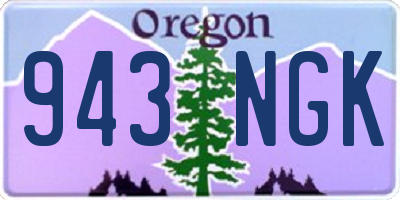 OR license plate 943NGK