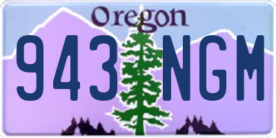 OR license plate 943NGM