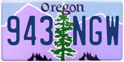 OR license plate 943NGW