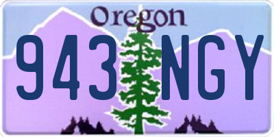 OR license plate 943NGY