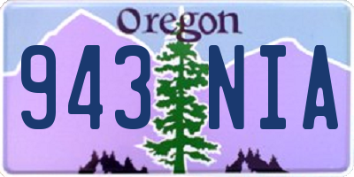 OR license plate 943NIA