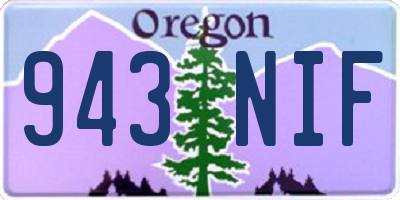 OR license plate 943NIF