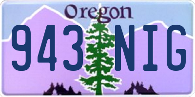 OR license plate 943NIG