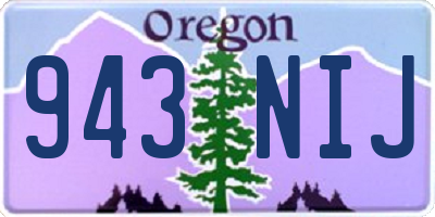 OR license plate 943NIJ