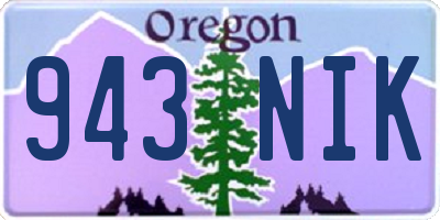 OR license plate 943NIK
