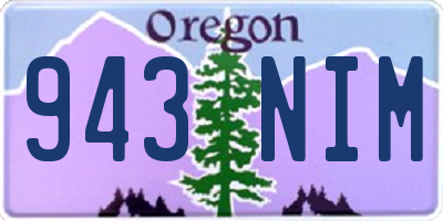OR license plate 943NIM