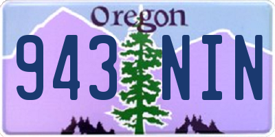 OR license plate 943NIN