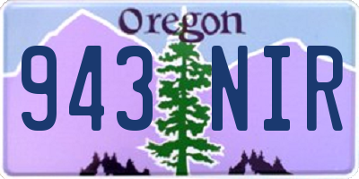 OR license plate 943NIR