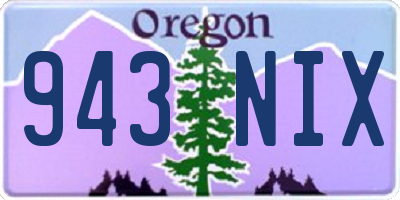 OR license plate 943NIX
