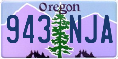 OR license plate 943NJA
