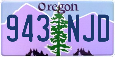 OR license plate 943NJD