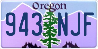OR license plate 943NJF