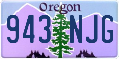 OR license plate 943NJG