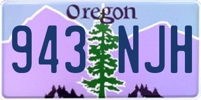 OR license plate 943NJH