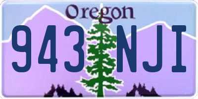 OR license plate 943NJI