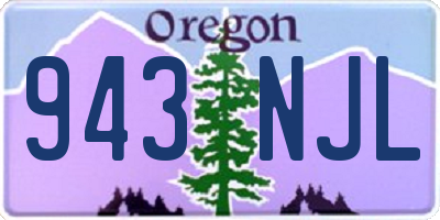 OR license plate 943NJL