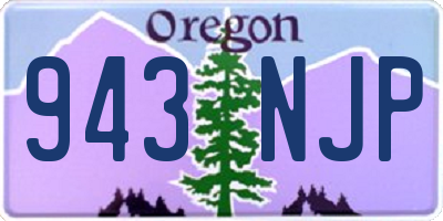 OR license plate 943NJP