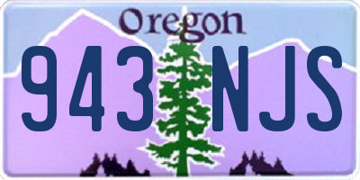 OR license plate 943NJS