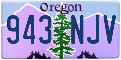 OR license plate 943NJV