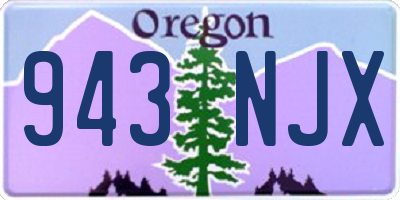 OR license plate 943NJX