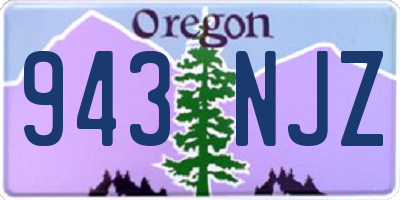 OR license plate 943NJZ