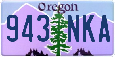 OR license plate 943NKA