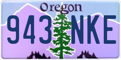 OR license plate 943NKE