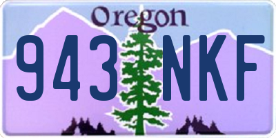 OR license plate 943NKF