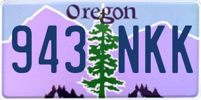 OR license plate 943NKK