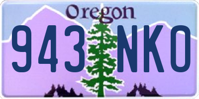 OR license plate 943NKO