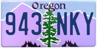 OR license plate 943NKY