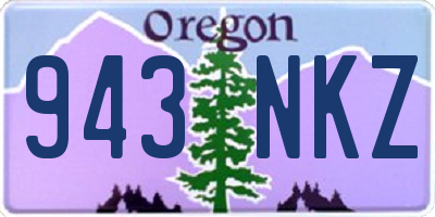 OR license plate 943NKZ