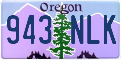 OR license plate 943NLK