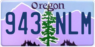 OR license plate 943NLM