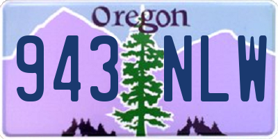 OR license plate 943NLW