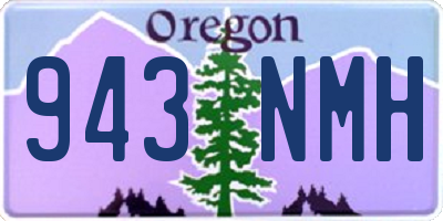 OR license plate 943NMH