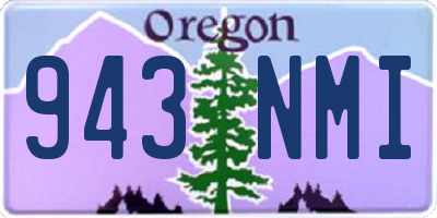 OR license plate 943NMI