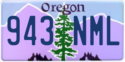 OR license plate 943NML