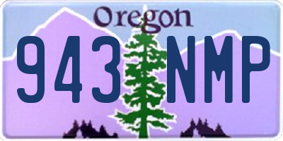 OR license plate 943NMP