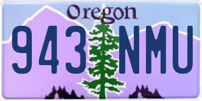 OR license plate 943NMU